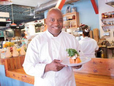 Chef Posing with Food copy