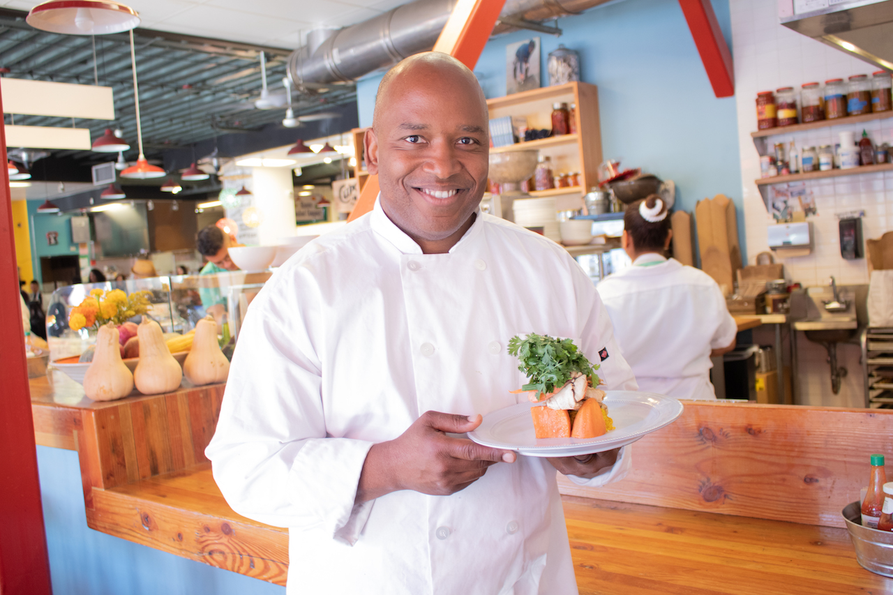 Chef Posing with Food copy Chef Posing with Food copy